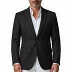 Men's British Plaid Slim Fit Two Button Blazer Jacket