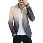 Men's Gradient Slim Fit Blazer Suit Jacket Korean Style