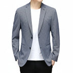 Men's Korean Plaid Slim Fit Non-Iron Suit Jacket