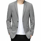Men's Korean Plaid Slim Fit Non-Iron Suit Jacket