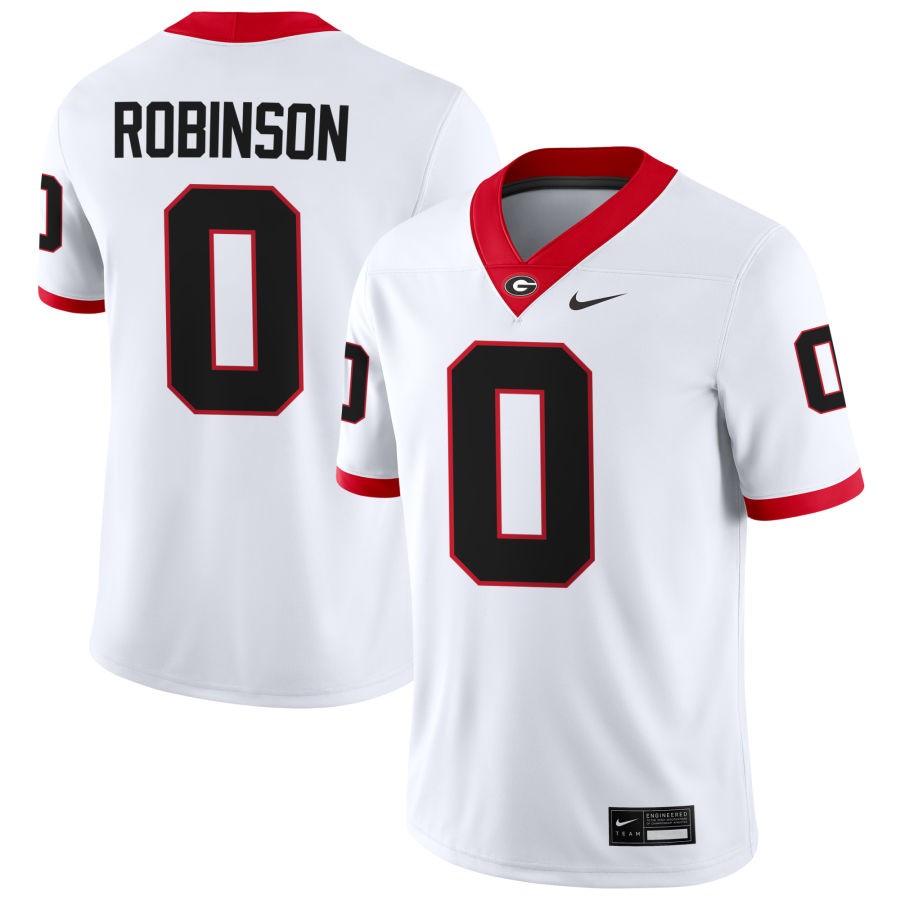 Men's #0 Roderick Robinson II Georgia Bulldogs Football Jersey