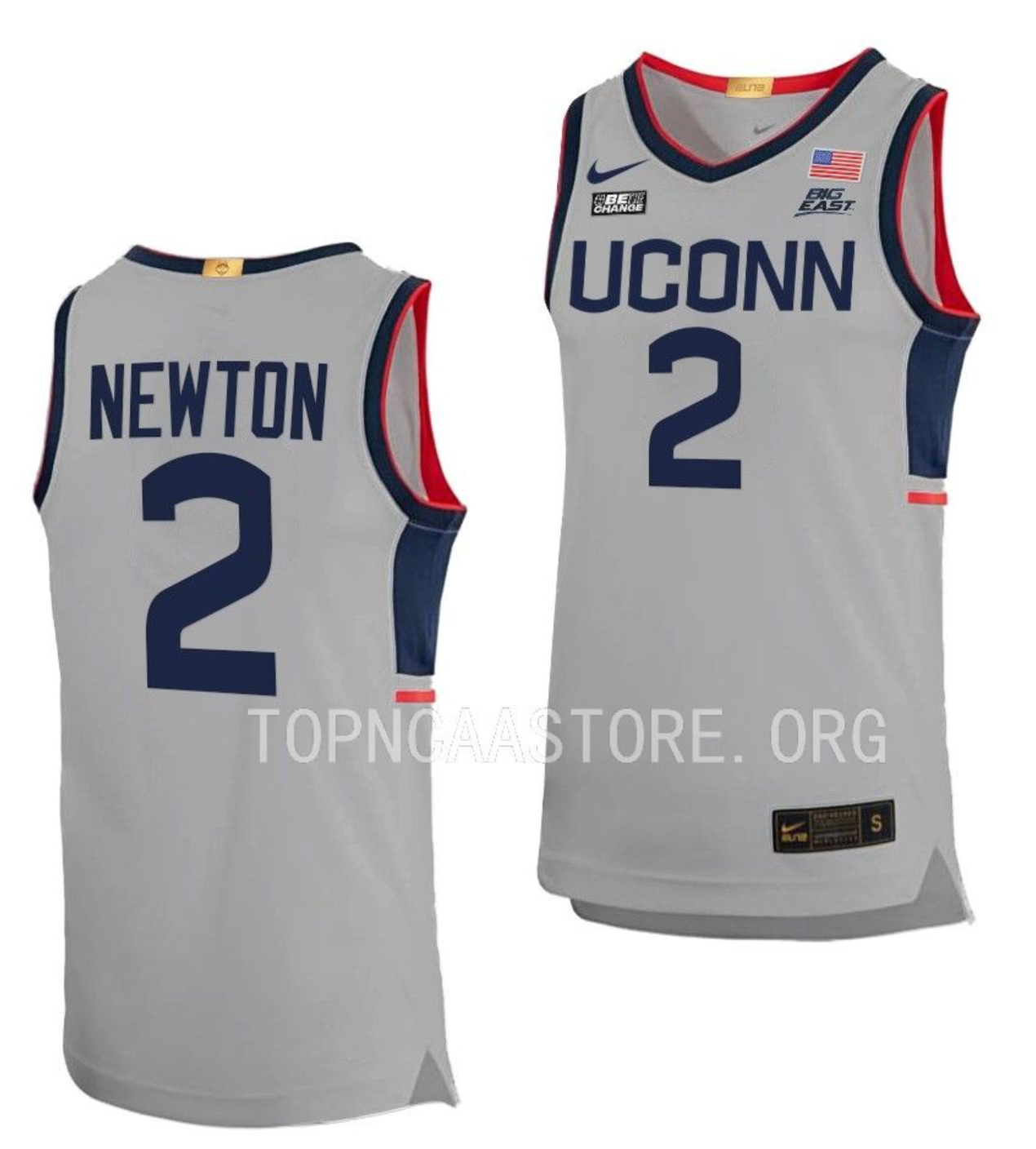 Men's #2 Tristen Newton UCONN Huskies College Basketball Jersey