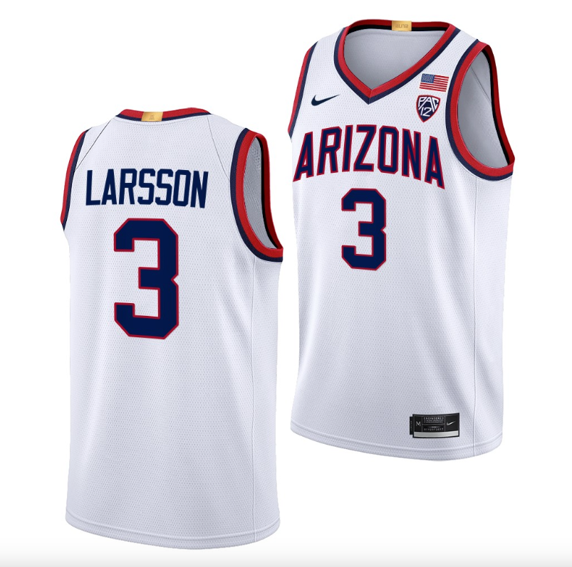 Men's #3 Pelle Larsson Arizona Wildcats College Basketball Jersey