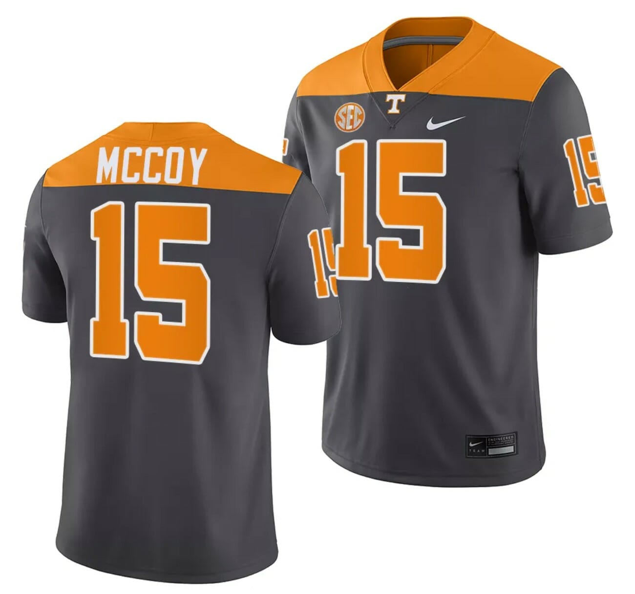 Men's #15 Bru McCoy Tennessee Volunteers Football Jersey