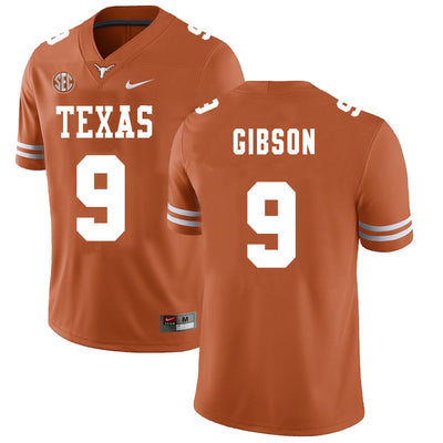 Men’s Texas Longhorns #9 Jerrick Gibson College Football Jersey