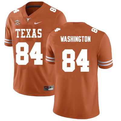 Men’s Texas Longhorns #84 Jordan Washington College Football Jersey