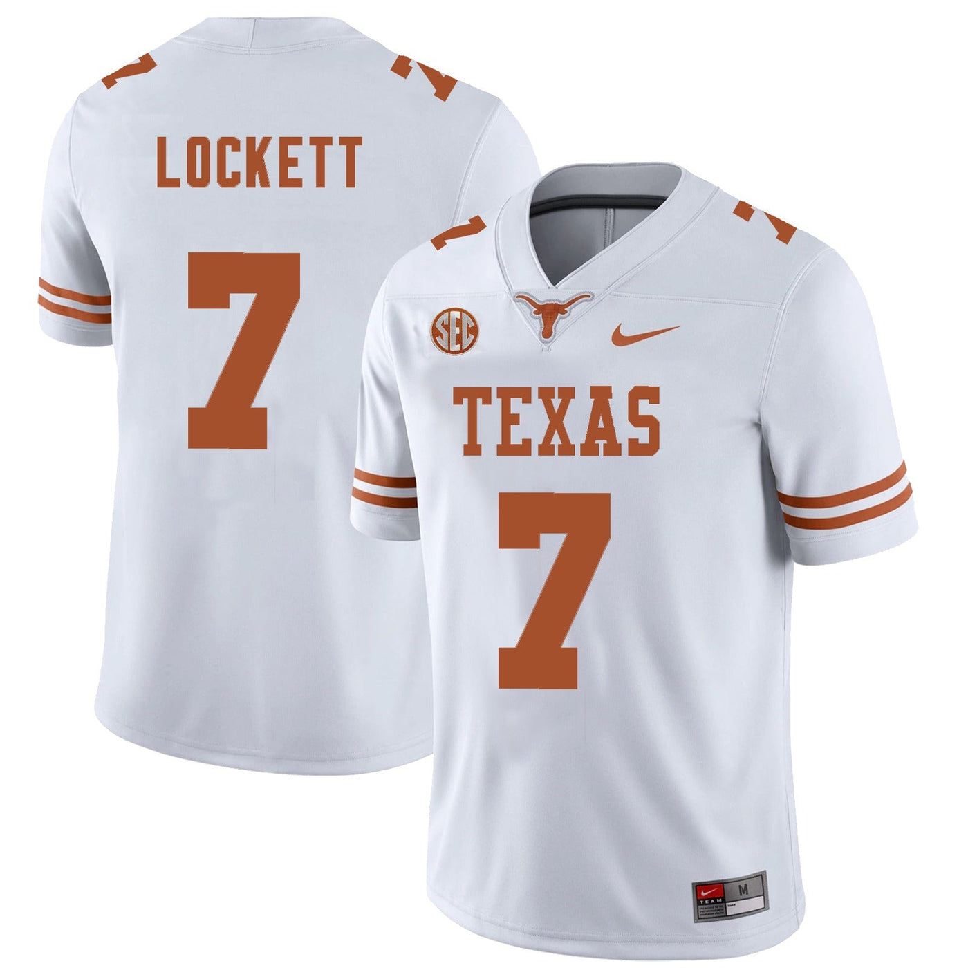 Men’s Texas Longhorns #7 Kaliq Lockett College Football Jersey