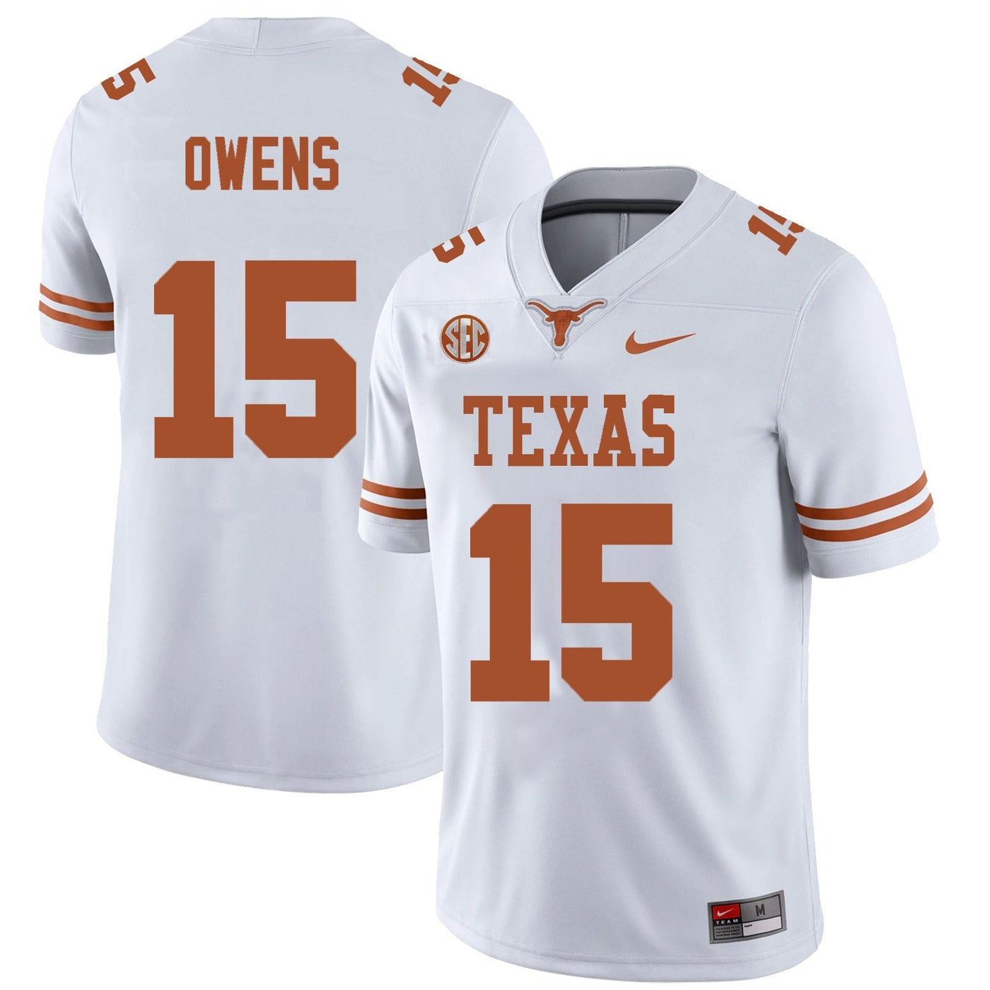 Men’s Texas Longhorns #15 Trey Owens College Football Jersey