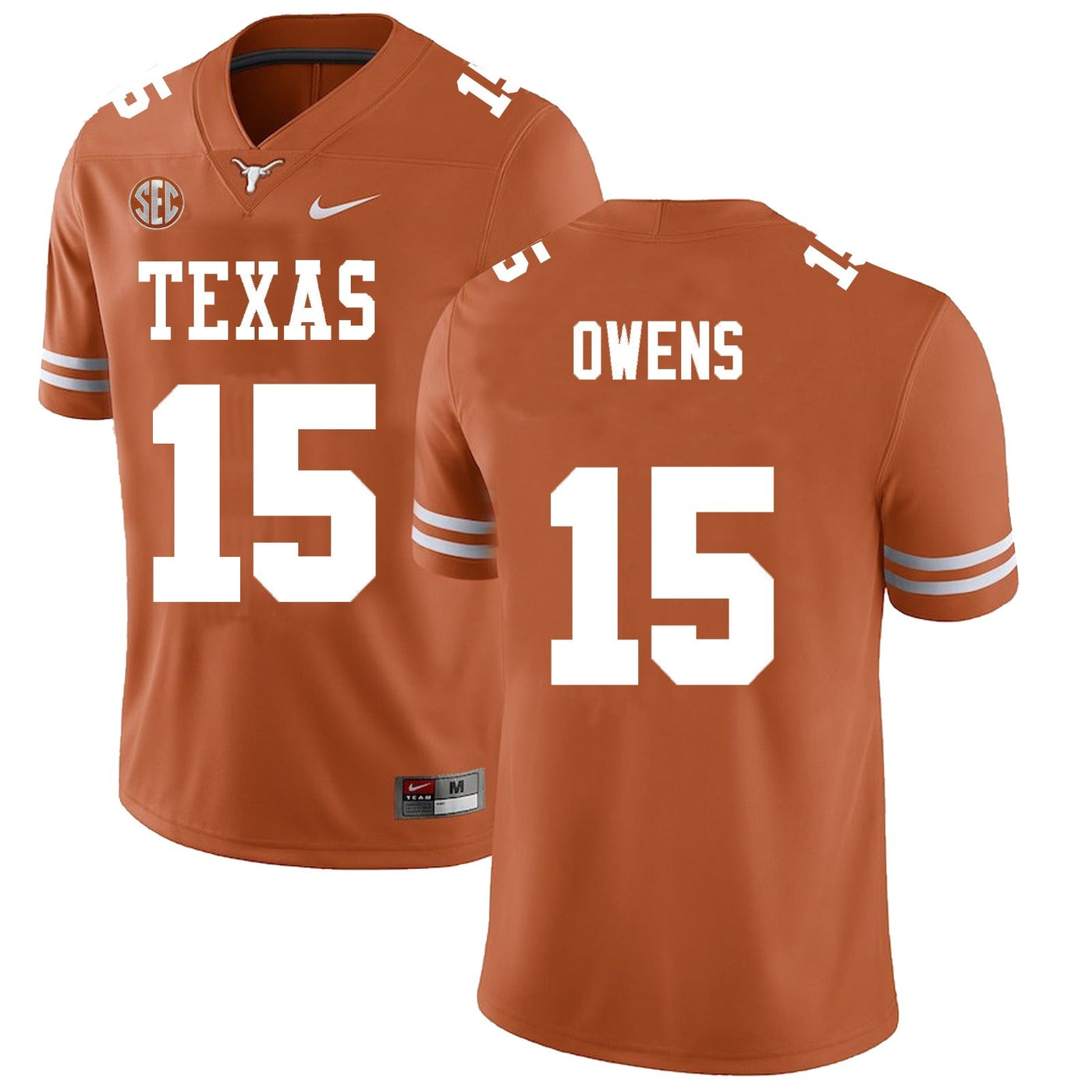 Men’s Texas Longhorns #15 Trey Owens College Football Jersey