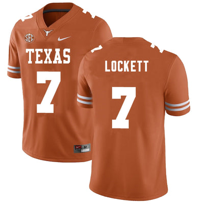 Men’s Texas Longhorns #7 Kaliq Lockett College Football Jersey