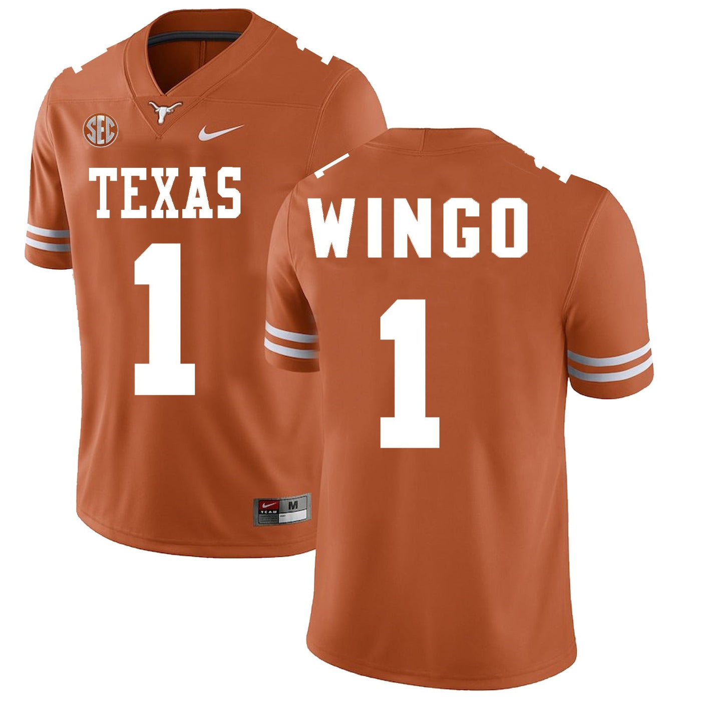 Men’s Texas Longhorns #1 Ryan Wingo College Football Jersey