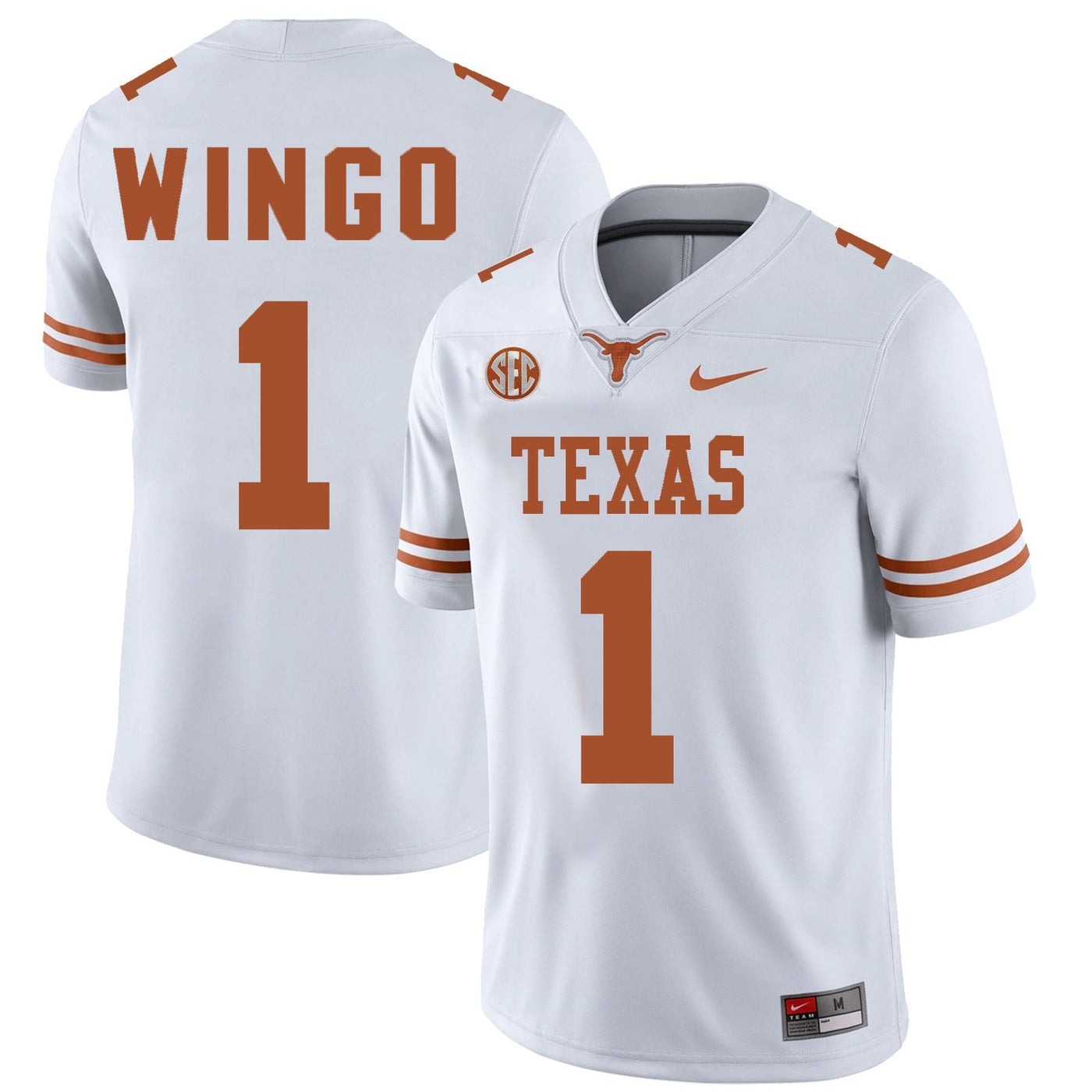 Men’s Texas Longhorns #1 Ryan Wingo College Football Jersey