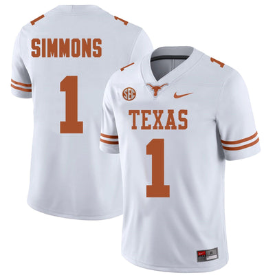 Men’s Texas Longhorns #1 Colin Simmons College Football Jersey