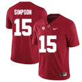 Men's #15 Ty Simpson Alabama Crimson Tide College Football Jersey