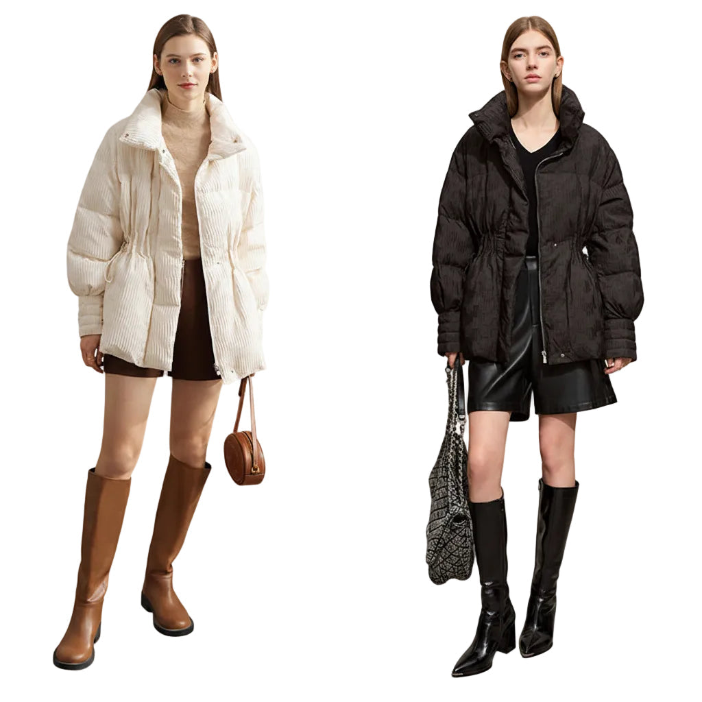 Women's Graphene Duck Down Stand Collar Puffer Jacket