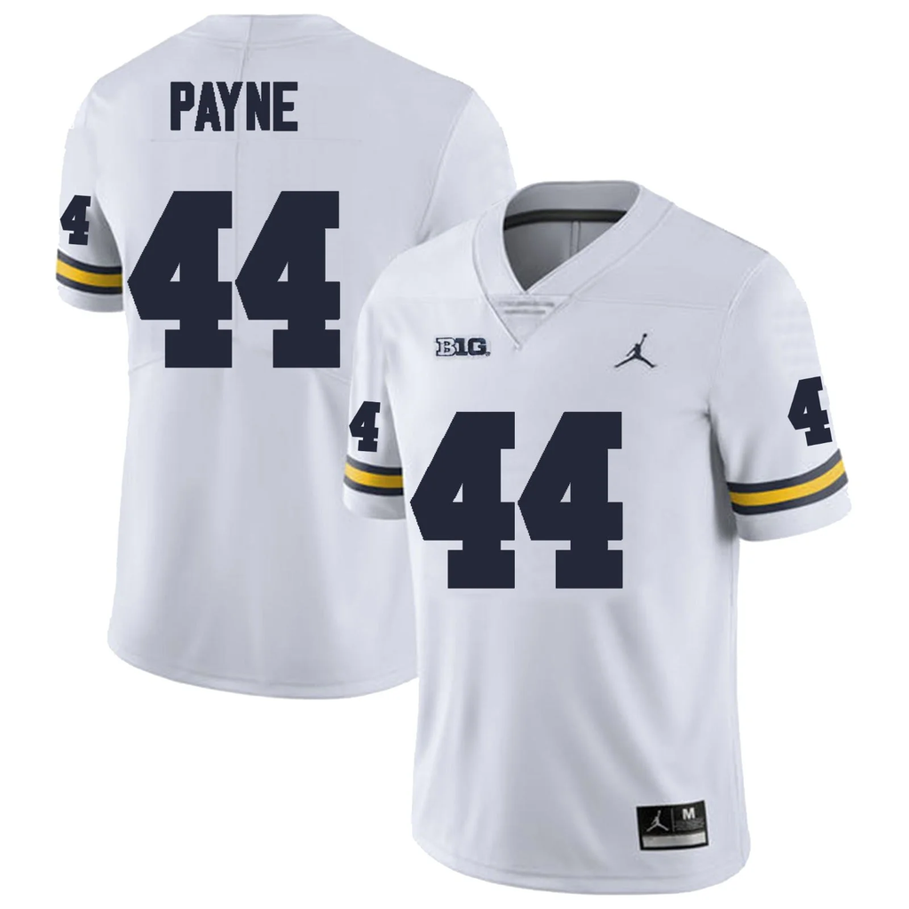Men's #44 Damon Payne Michigan Wolverines College Football Jersey
