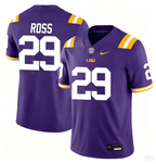 Men's #29 Jordan Ross LSU Tigers College Football Jersey