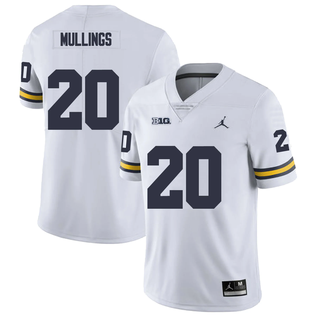 Men's #20 Kalel Mullings Michigan Wolverines College Football Jersey