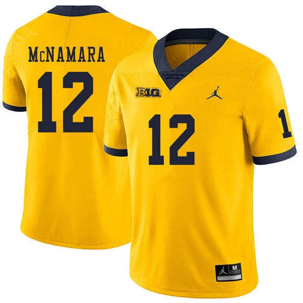 Men's #12 Cade McNamara Michigan Wolverines College Football Jersey
