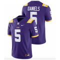 Men's #5 Jayden Daniels LSU Tigers College Football Jersey