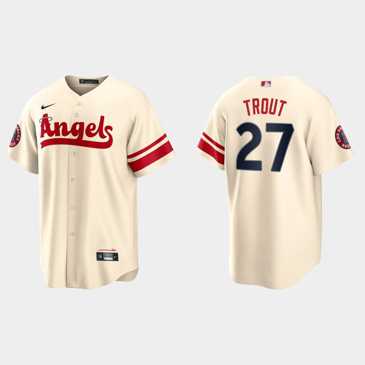 Men's Los Angeles Angels #27 Mike Trout Baseball Jerseys