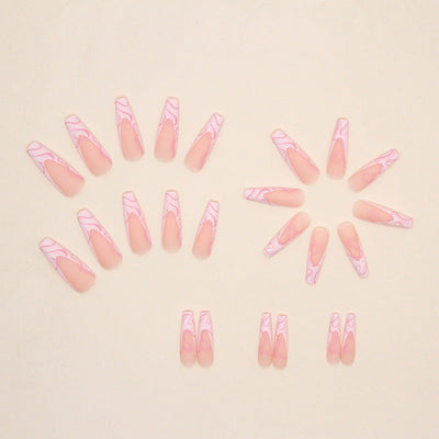 LuvLiner Heart Stripe Press-On Nails – Chic & Ready-to-Wear Glam