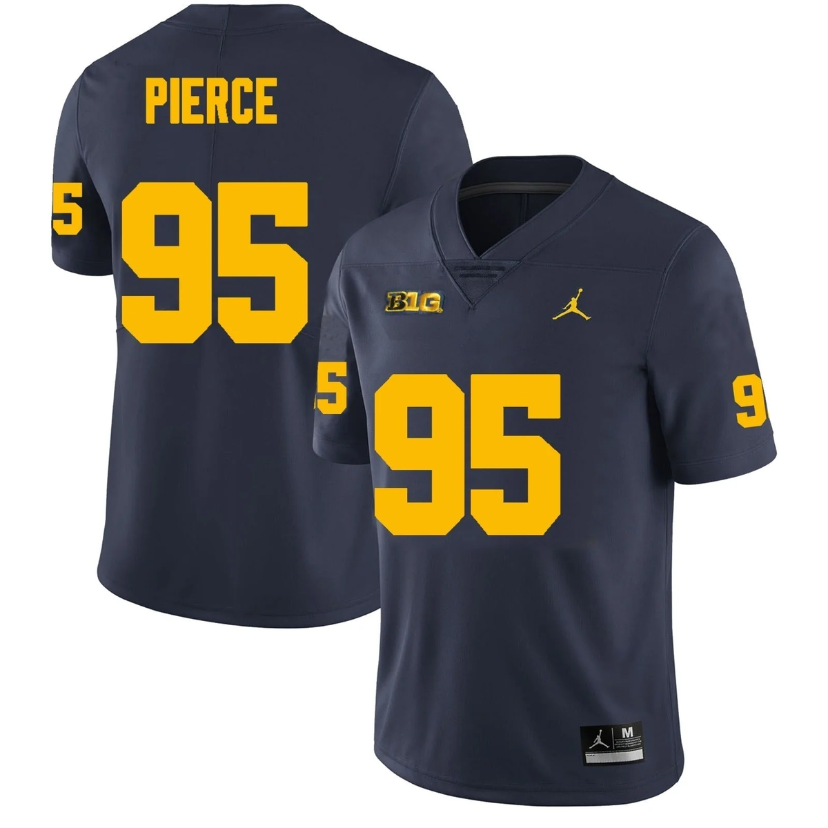 Men's #95 Trey Pierce Michigan Wolverines College Football Jersey