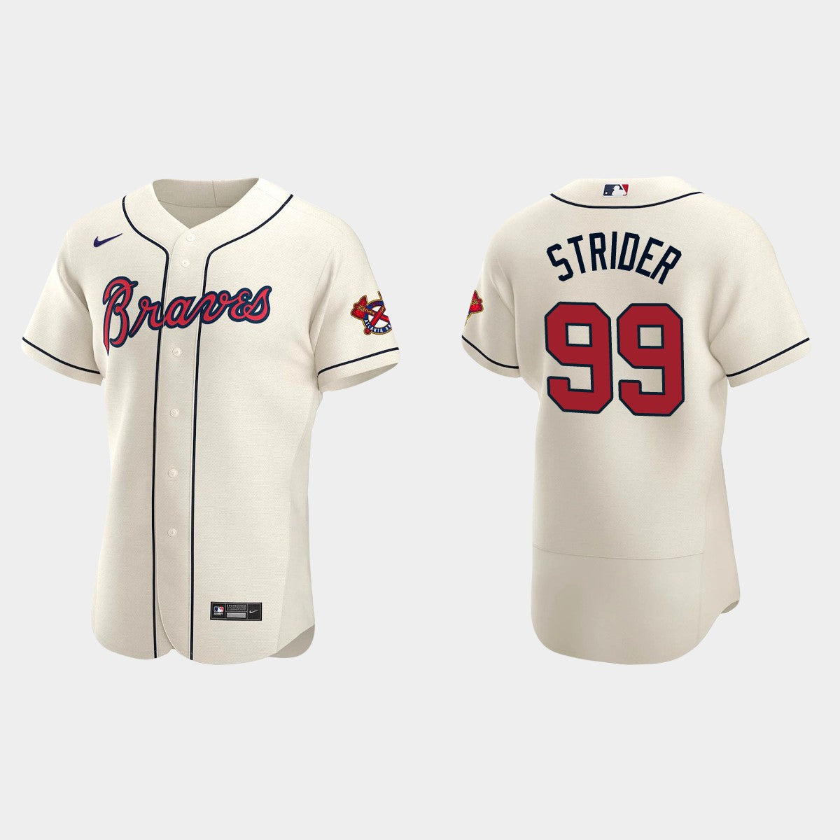 Men's Atlanta Braves #99 Spencer Strider Baseball Jersey