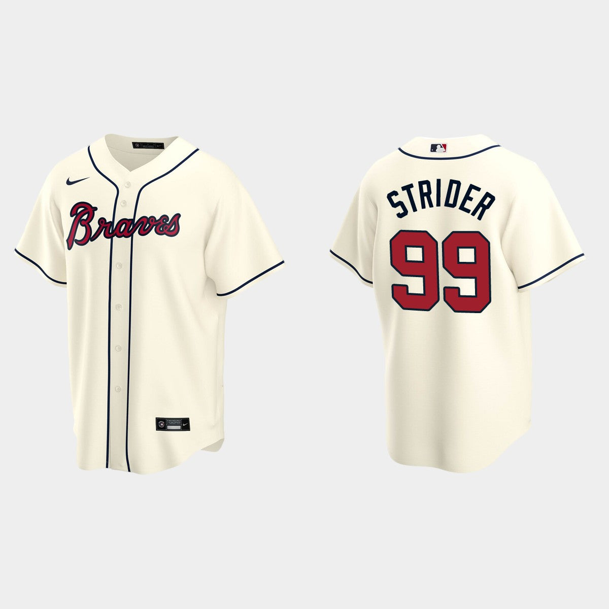 Men's Atlanta Braves #99 Spencer Strider Baseball Jersey