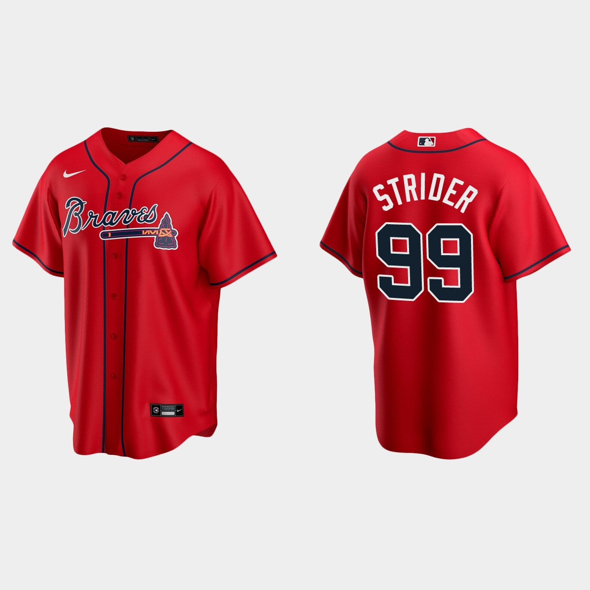 Men's Atlanta Braves #99 Spencer Strider Baseball Jersey