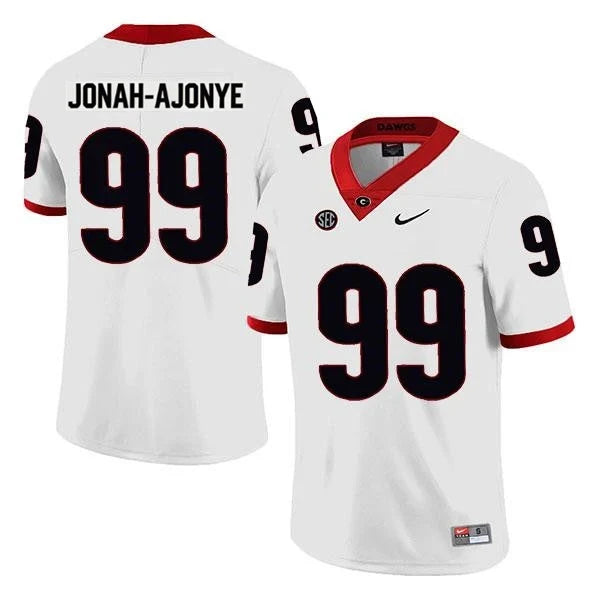 Men's #99  Joseph Jonah-Ajonye Georgia Bulldogs College  Football Jersey