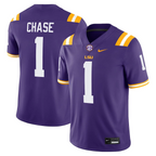 Men's #1 Ja'Marr Chase LSU Tigers College Football Jersey