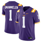 Men's #1 Princewill Umanmielen LSU Tigers College Football Jersey