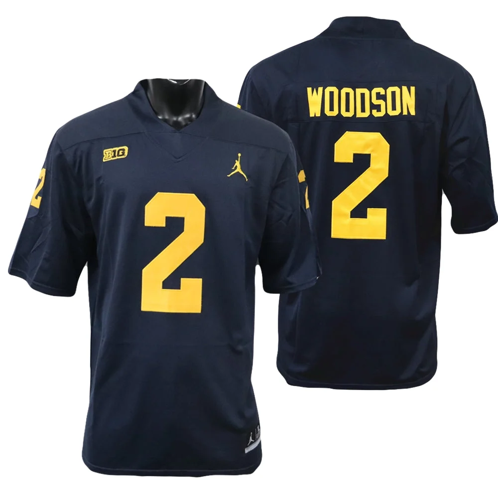 Men's #2 Charles Woodson Michigan Wolverines College Football Jersey