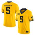 Men's #5 Mike Sainristil Michigan Wolverines College Football Jersey