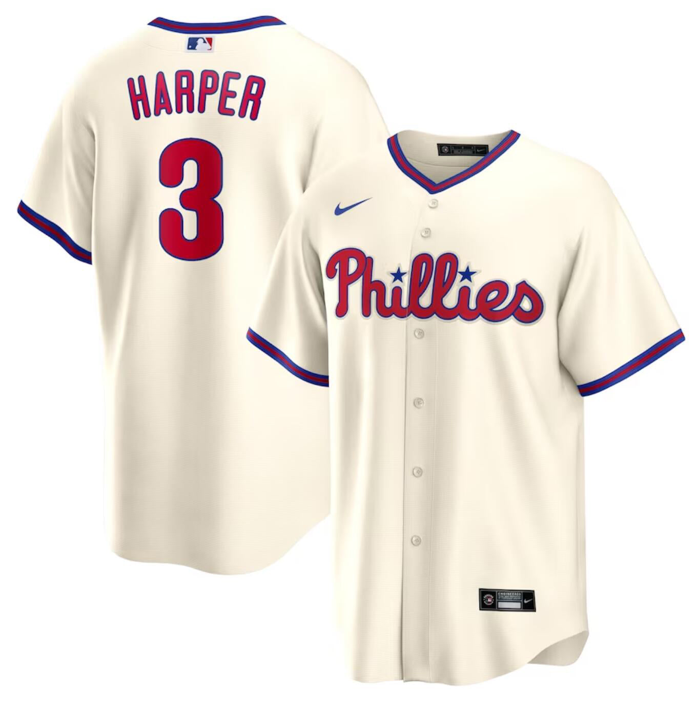 Men's Philadelphia Phillies #3 Bryce Harper Baseball Jersey