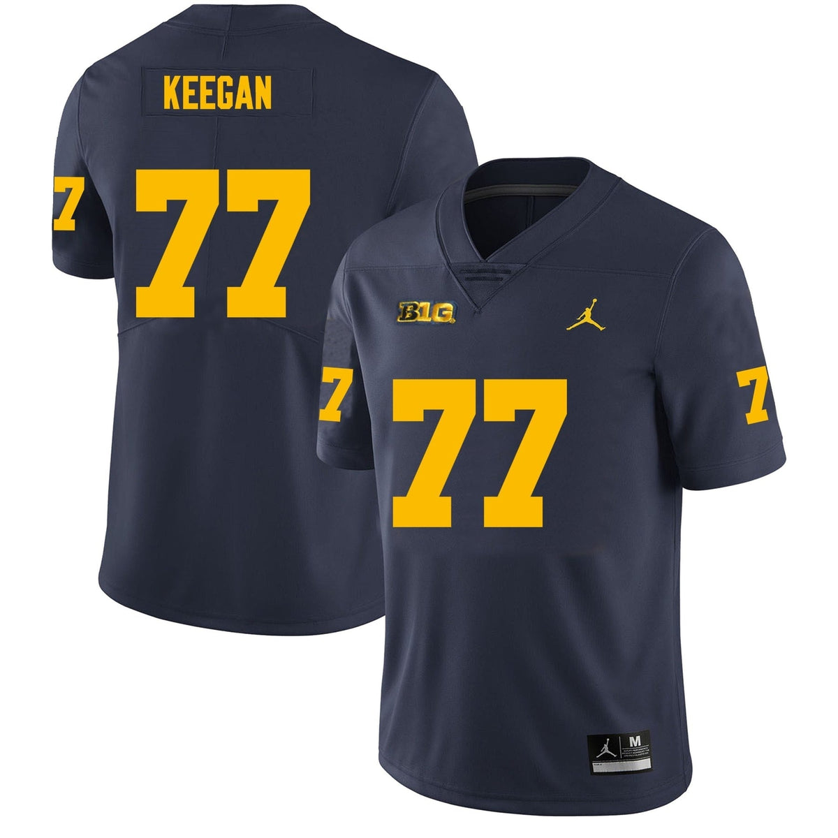 Men's #77 Trevor Keegan Michigan Wolverines College Football Jersey
