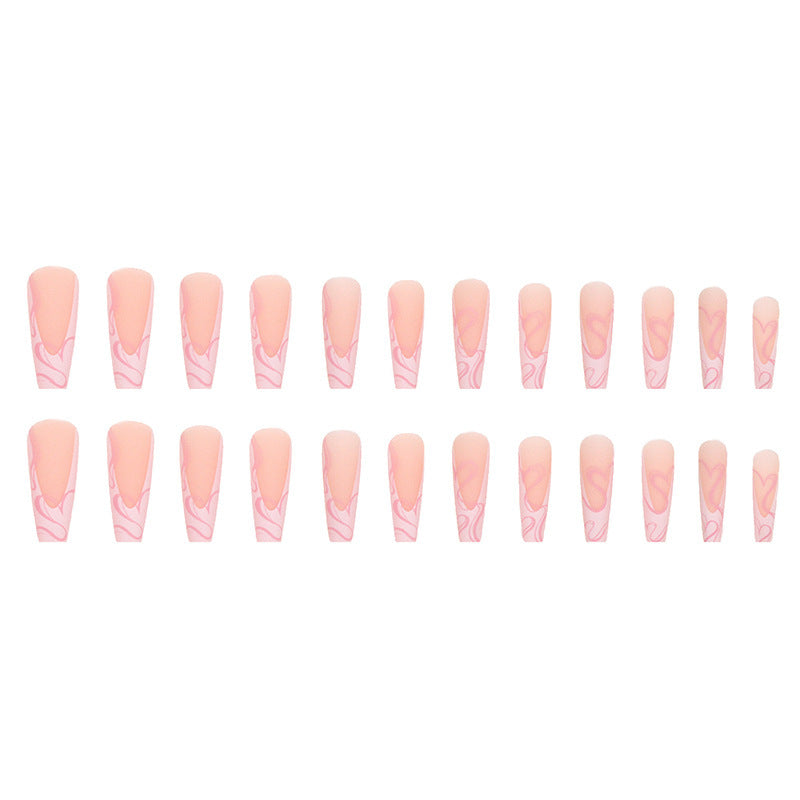 LuvLiner Heart Stripe Press-On Nails – Chic & Ready-to-Wear Glam