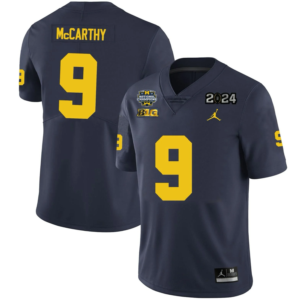 Men's #9 J.J. McCarthy Michigan Wolverines College Football Jersey