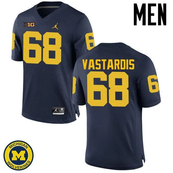 Men's #68 Andrew Vastardis Michigan Wolverines College Football Jersey