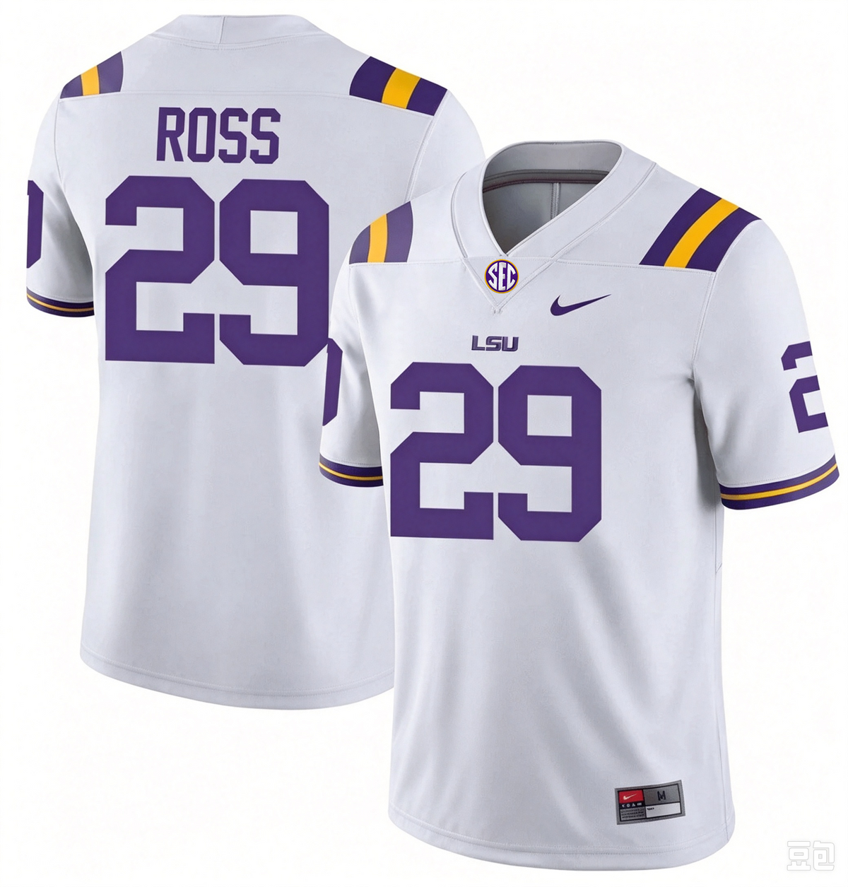 Men's #29 Jordan Ross LSU Tigers College Football Jersey