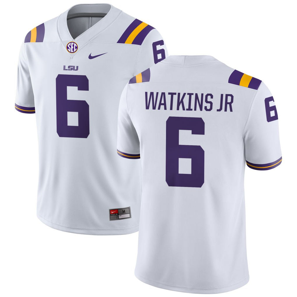 Men's #6 Winston Watkins Jr LSU Tigers College Football Jersey