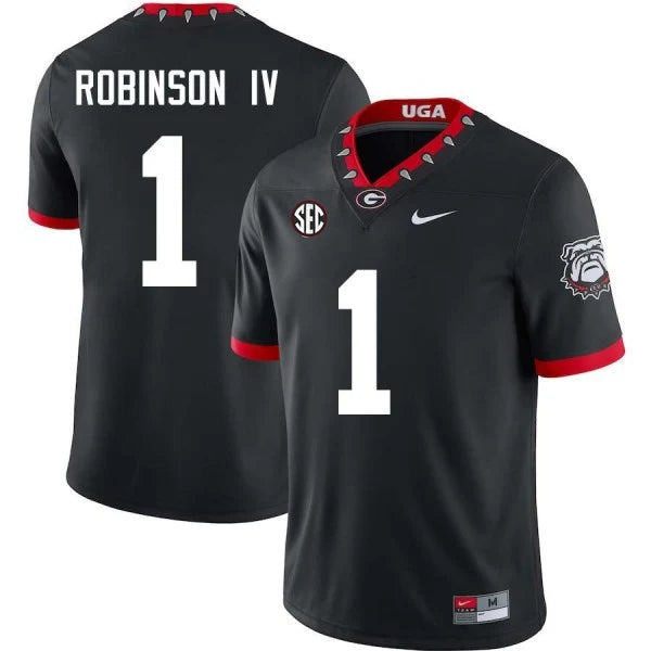 Men's #1 Ellis Robinson IV Georgia Bulldogs College Football Jersey