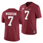 Men's #7 Caleb Woodson Alabama Crimson Tide College Football Jersey