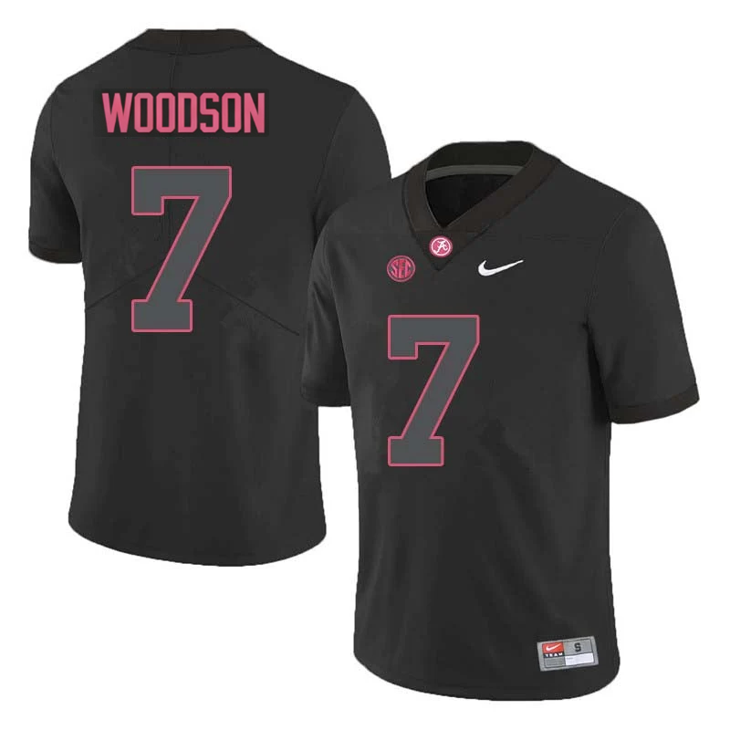 Men's #7 Caleb Woodson Alabama Crimson Tide College Football Jersey
