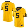 Men's #5 Savion Hiter Michigan Wolverines College Football Jersey