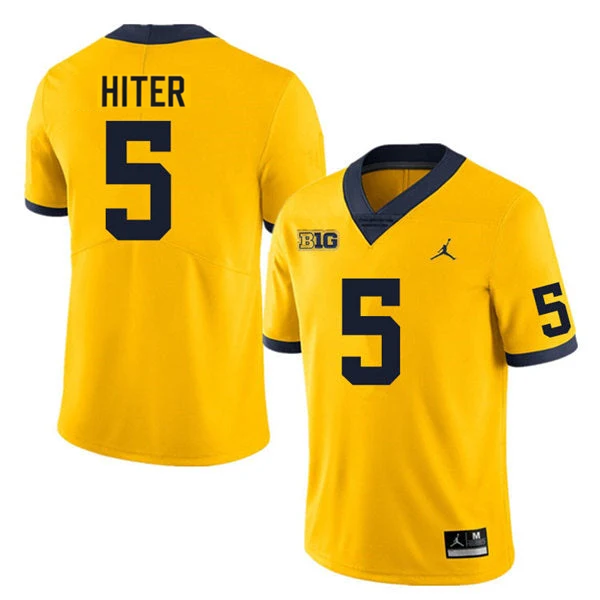 Men's #5 Savion Hiter Michigan Wolverines College Football Jersey