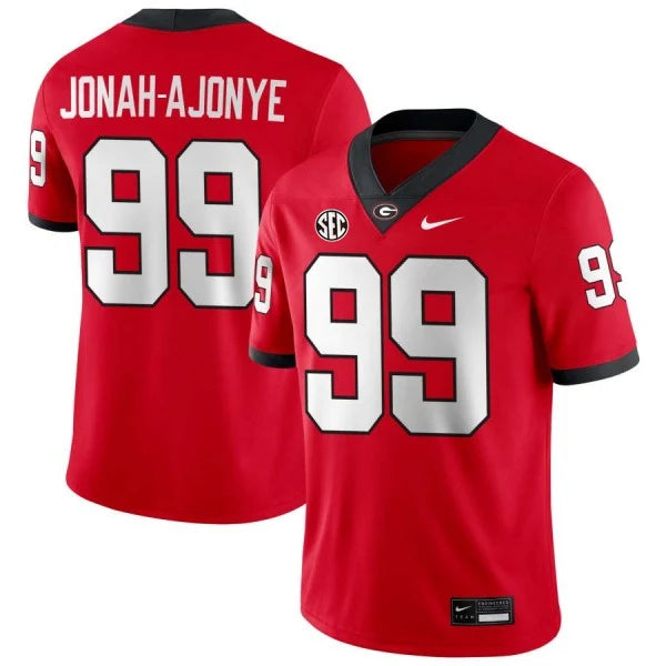 Men's #99  Joseph Jonah-Ajonye Georgia Bulldogs College  Football Jersey