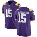 Men's #15 Phillip Wright III LSU Tigers College Football Jersey