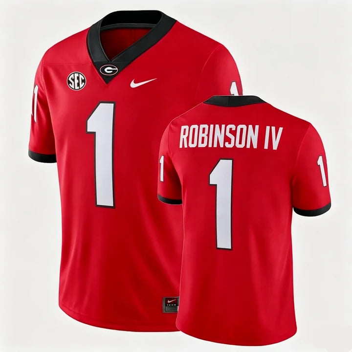 Men's #1 Ellis Robinson IV Georgia Bulldogs College Football Jersey